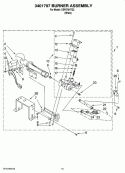3401797 BURNER ASSEMBLY, OPTIONAL PARTS (NOT INCLUDED) Diagram and Parts List for CSP2761TQ2  Whirlpool Dryer