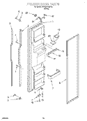 FREEZER DOOR Diagram and Parts List for 3XKGN7050F00  Whirlpool Refrigerator