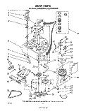 DRIVE Diagram and Parts List for LA7005XPW1  Whirlpool Washer