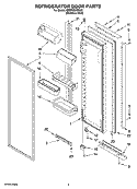 Part Location Diagram of WP2223860 Whirlpool Door Shelf Bin