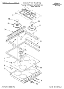 COOKTOP Diagram and Parts List for KGST300FAL0  KitchenAid Range