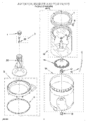 AGITATOR, BASKET AND TUB Diagram and Parts List for BYCW6292W0  Whirlpool Washer
