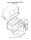 CABINET AND CONTROL PANEL Diagram and Parts List for KCMS132SBL6  KitchenAid Microwave