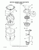 MOTOR, BASKET AND TUB PARTS Diagram and Parts List for 7MWTW7800XW0  Whirlpool Washer