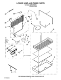LOWER UNIT AND TUBE PARTS Diagram and Parts List for KBFC42FTS05  KitchenAid Refrigerator
