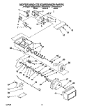 MOTOR AND ICE CONTAINER Diagram and Parts List for KTRS25QAAL11  KitchenAid Refrigerator