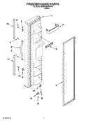 FREEZER DOOR PARTS Diagram and Parts List for 6GD22DCXHW07  Whirlpool Refrigerator