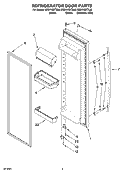 REFRIGERATOR DOOR PARTS Diagram and Parts List for ED5VHEXTB00  Whirlpool Refrigerator