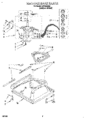 MACHINE BASE Diagram and Parts List for LSR7233BZ0  Whirlpool Washer