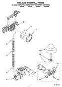 FILL AND OVERFILL PARTS Diagram and Parts List for KUDP02FRBL4  KitchenAid Dishwasher