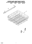 UPPER RACK AND TRACK PARTS Diagram and Parts List for DU1100XTPB6  Whirlpool Dishwasher