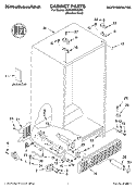 CABINET PARTS Diagram and Parts List for KSRG25FKSS05  KitchenAid Refrigerator