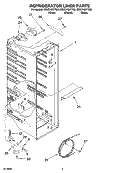 REFRIGERATOR LINER PARTS Diagram and Parts List for ED2CHQXTT00  Whirlpool Refrigerator