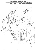 DISPENSER FRONT PARTS Diagram and Parts List for GS6SHEXNL01  Whirlpool Refrigerator