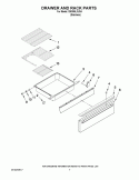DRAWER AND RACK PARTS Diagram and Parts List for GW399LXUS4  Whirlpool Range
