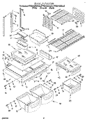 SHELF Diagram and Parts List for KTRS21MDBL00  KitchenAid Refrigerator
