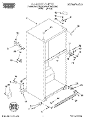 CABINET Diagram and Parts List for RT18AKXEN00  Roper Refrigerator