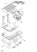 SHELF PARTS, OPTIONAL PARTS Diagram and Parts List for ET1PHKXPQ04  Whirlpool Refrigerator