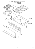 DRAWER AND BROILER, OPTIONAL Diagram and Parts List for GS395LEHS4  Whirlpool Range