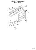 INSTALLATION PARTS Diagram and Parts List for ACQ304XR0  Whirlpool Air Conditioner