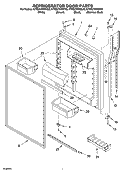 REFRIGERATOR DOOR PARTS Diagram and Parts List for KTRS21KMBT00  KitchenAid Refrigerator