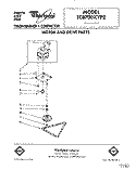 MOTOR AND DRIVE, LIT/OPTIONAL Diagram and Parts List for TC8700XYP2  Whirlpool Trash Compactor