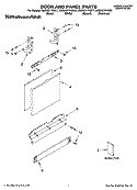 DOOR AND PANEL PARTS Diagram and Parts List for KUDK01TKBT1  KitchenAid Dishwasher
