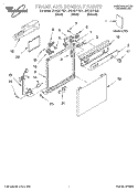 FRAME AND CONSOLE, LITERATURE Diagram and Parts List for DU912PFGB1  Whirlpool Dishwasher