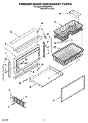 FREEZER DOOR AND BASKET PARTS Diagram and Parts List for KBRO36FMX02  KitchenAid Refrigerator