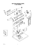 TOP AND CONSOLE, LIT/OPTIONAL Diagram and Parts List for LG7006XPW0  Whirlpool Dryer