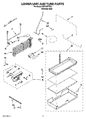 LOWER UNIT AND TUBE PARTS Diagram and Parts List for KBFC42FTS02  KitchenAid Refrigerator