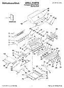 GRILL PARTS Diagram and Parts List for KFRU368TSS00  KitchenAid Grill