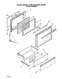OVEN DOOR AND DRAWER Diagram and Parts List for SF365BEWN3  Whirlpool Range