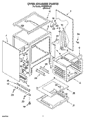 OVEN CHASSIS PARTS Diagram and Parts List for YKGRC608LS0  KitchenAid Range