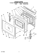 DOOR PARTS Diagram and Parts List for YKERA205PB6  KitchenAid Range