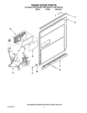 INNER DOOR PARTS Diagram and Parts List for WDF775SAYW1  Whirlpool Dishwasher
