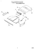 TOP VENTING, OPTIONAL Diagram and Parts List for GBS307PDQ0  Whirlpool Wall Oven