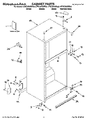 CABINET PARTS Diagram and Parts List for KTRC22KMBT03  KitchenAid Refrigerator