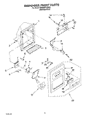 DISPENSER FRONT Diagram and Parts List for KSRG22FKSS03  KitchenAid Refrigerator