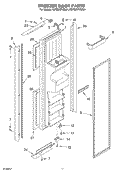 FREEZER DOOR Diagram and Parts List for KSRB25FKBL01  KitchenAid Refrigerator