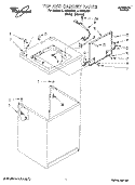 TOP AND CABINET, LIT/OPTIONAL Diagram and Parts List for LLR8245BN1  Whirlpool Washer