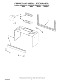 CABINET AND INSTALLATION PARTS Diagram and Parts List for GMH5205XVB1  Whirlpool Microwave