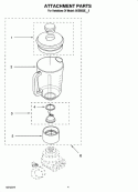 ATTACHMENT PARTS Diagram and Parts List for 5KSB52ECV5  KitchenAid Blender