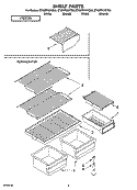 SHELF PARTS, OPTIONAL PARTS Diagram and Parts List for ET4WPKYKT03  Whirlpool Refrigerator