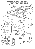 INTERIOR AND VENTILATION PARTS Diagram and Parts List for KHHS179LWH4  KitchenAid Microwave
