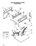 TOP AND CABINET, LIT/OPTIONAL Diagram and Parts List for RGL4434AL0  Roper Dryer