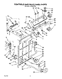 CONTROLS AND REAR PANEL Diagram and Parts List for LA5525XTN0  Whirlpool Washer