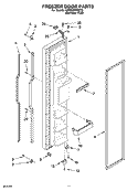 FREEZER DOOR PARTS Diagram and Parts List for KSRD22FKST19  KitchenAid Refrigerator