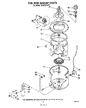 TUB AND BASKET Diagram and Parts List for LA6900XKW2  Whirlpool Washer