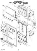 DOOR PARTS Diagram and Parts List for MTB1854VRB01  Whirlpool Refrigerator